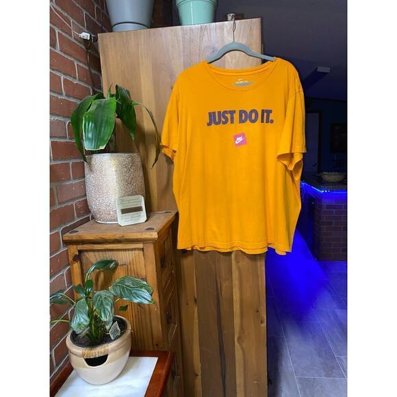 Vintage 90’s Nike swoosh ‘Just Do It’ Orange T-shirt Size XXL - Picture 1 of 6
